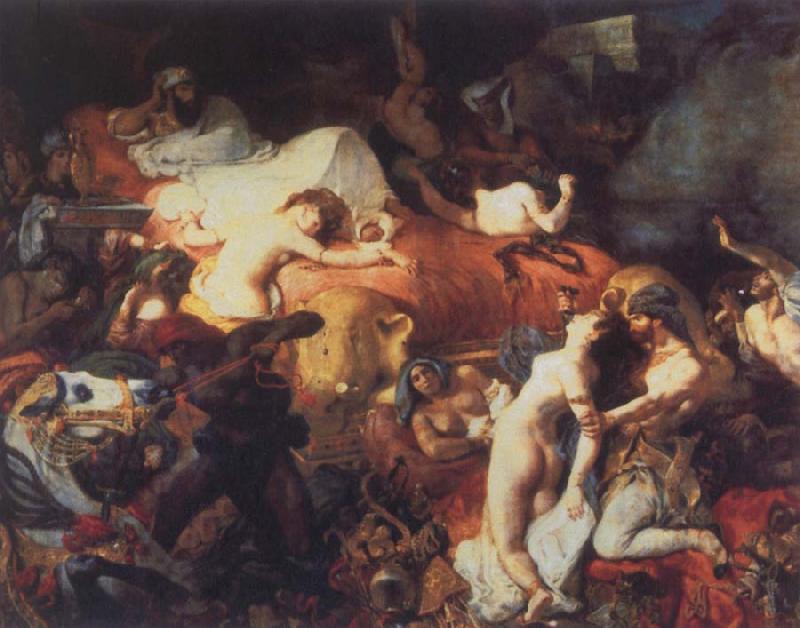 Eugene Delacroix Death of Sardanapalus oil painting picture